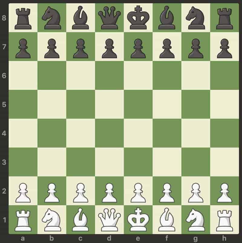 chess board setup