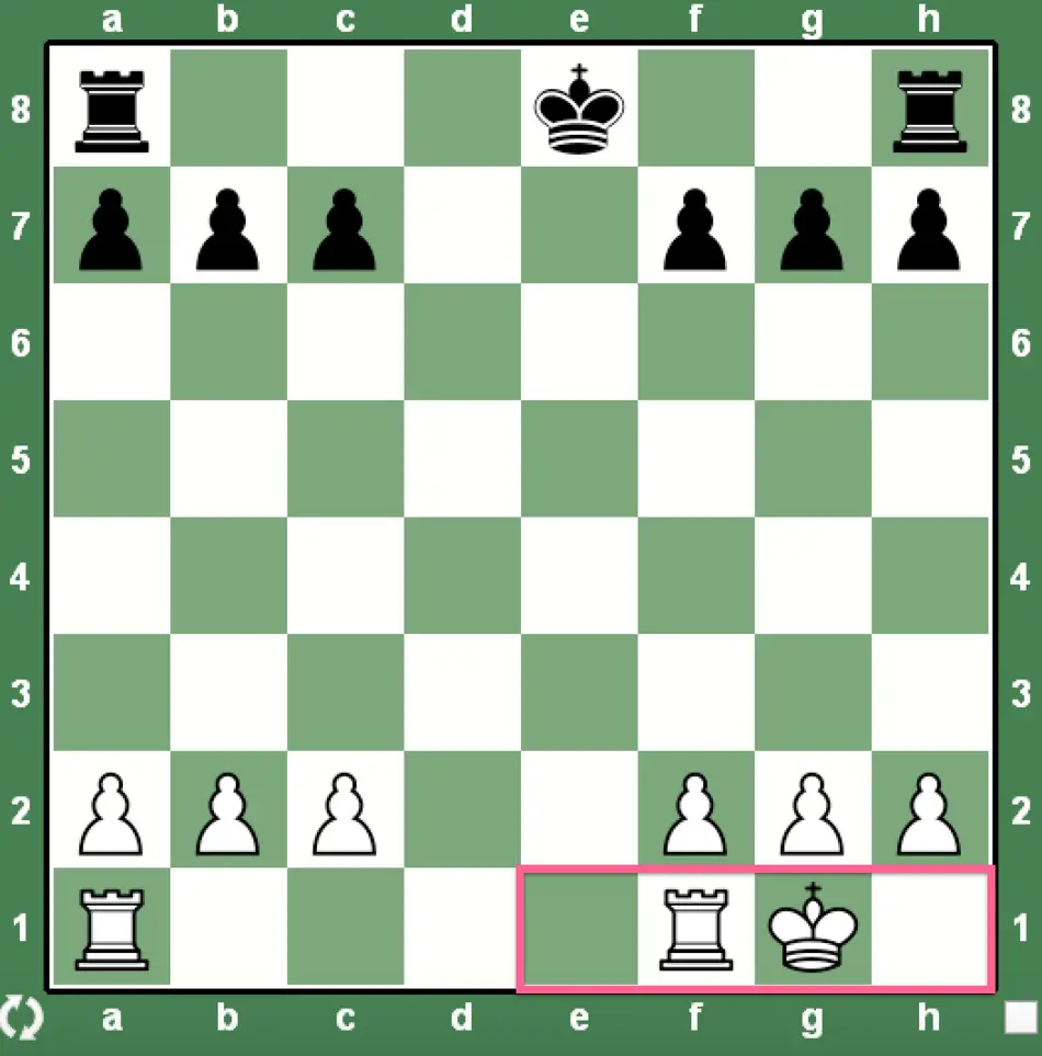 chessboard short castling