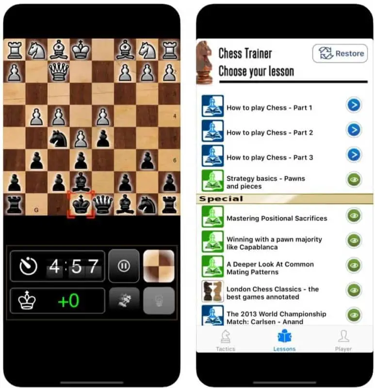 chess trainer chess app