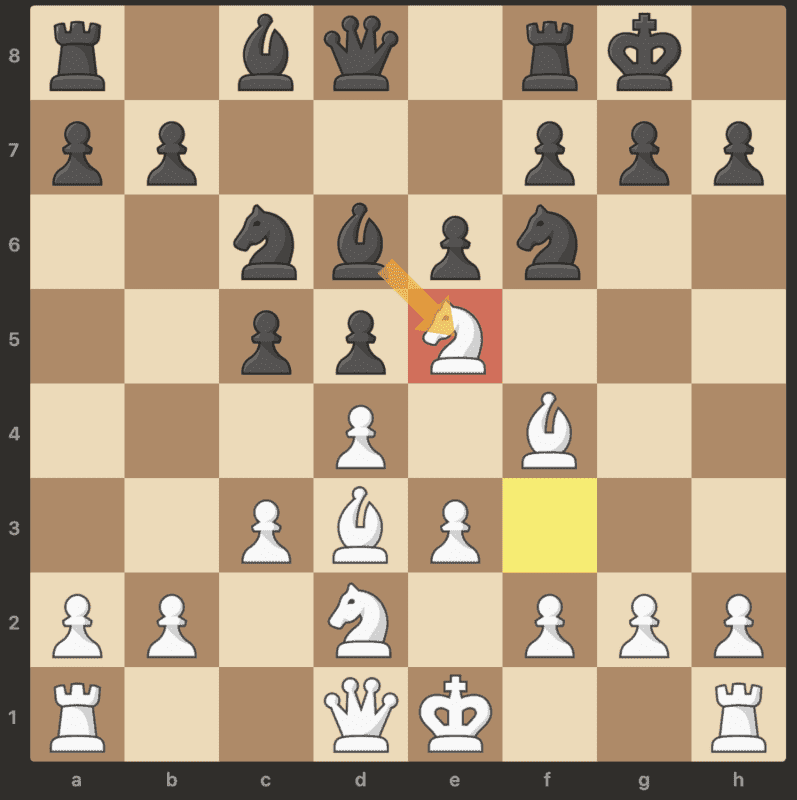 Black Bishop captures the knight in the london system chess