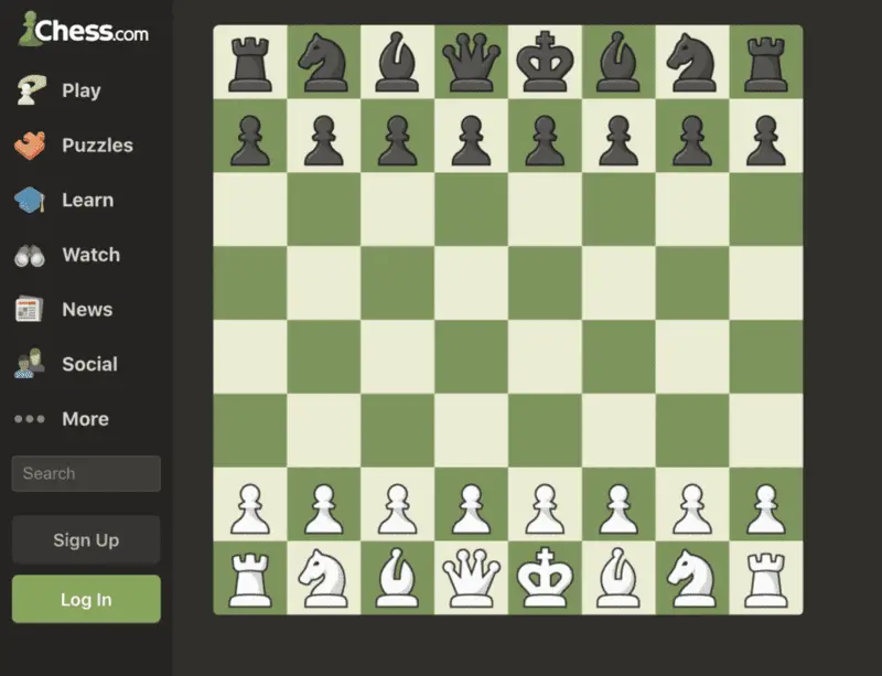 chess.com homepage 