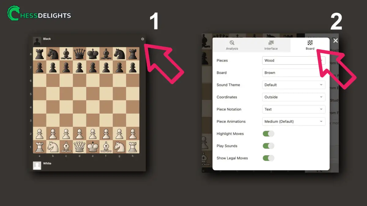 change themes for chess.com